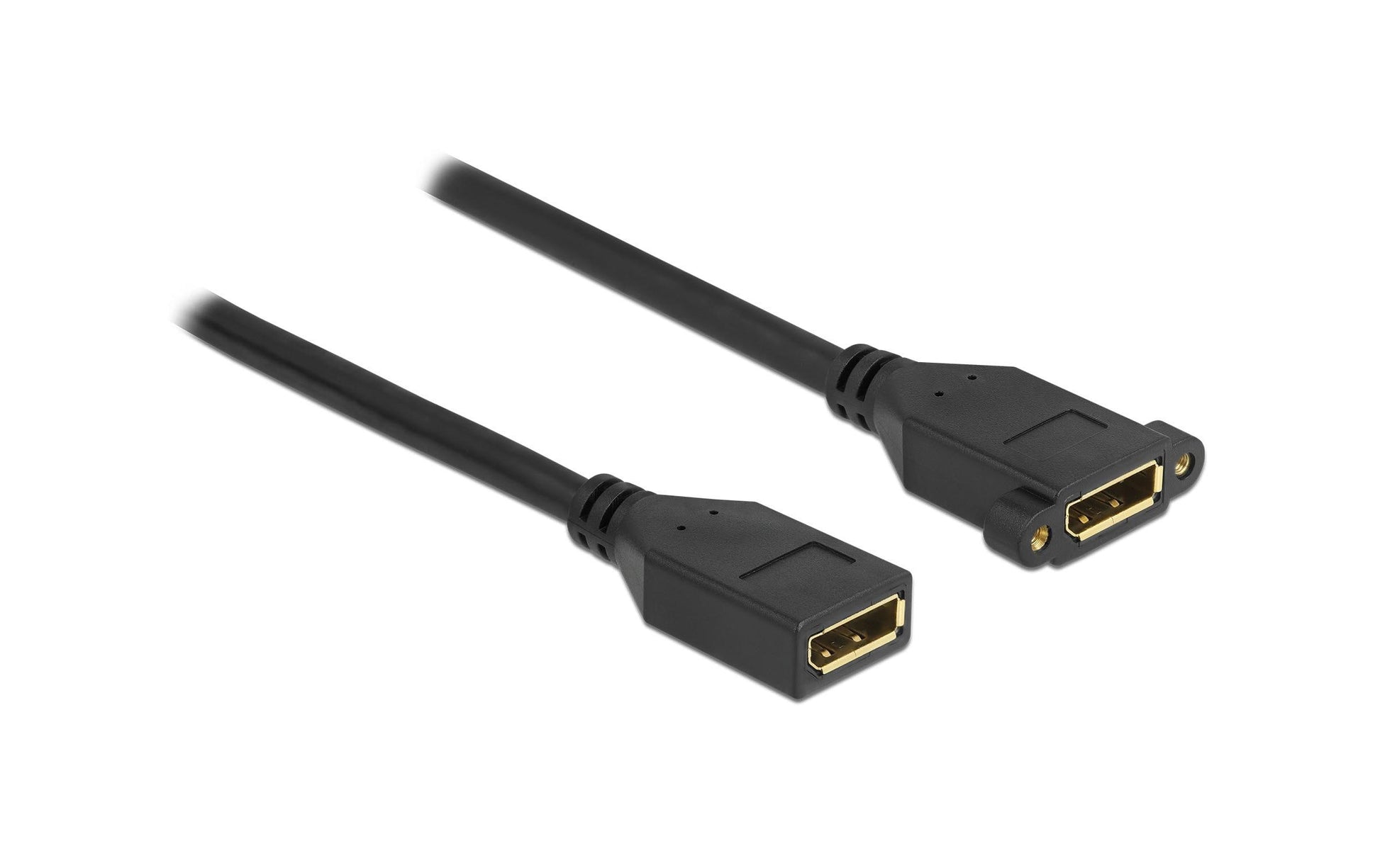 DeLOCK DisplayPort-zu-DisplayPort Verlängerungskabel – 2 m, DisplayPort 1.2, rund, geschirmt, schwarz