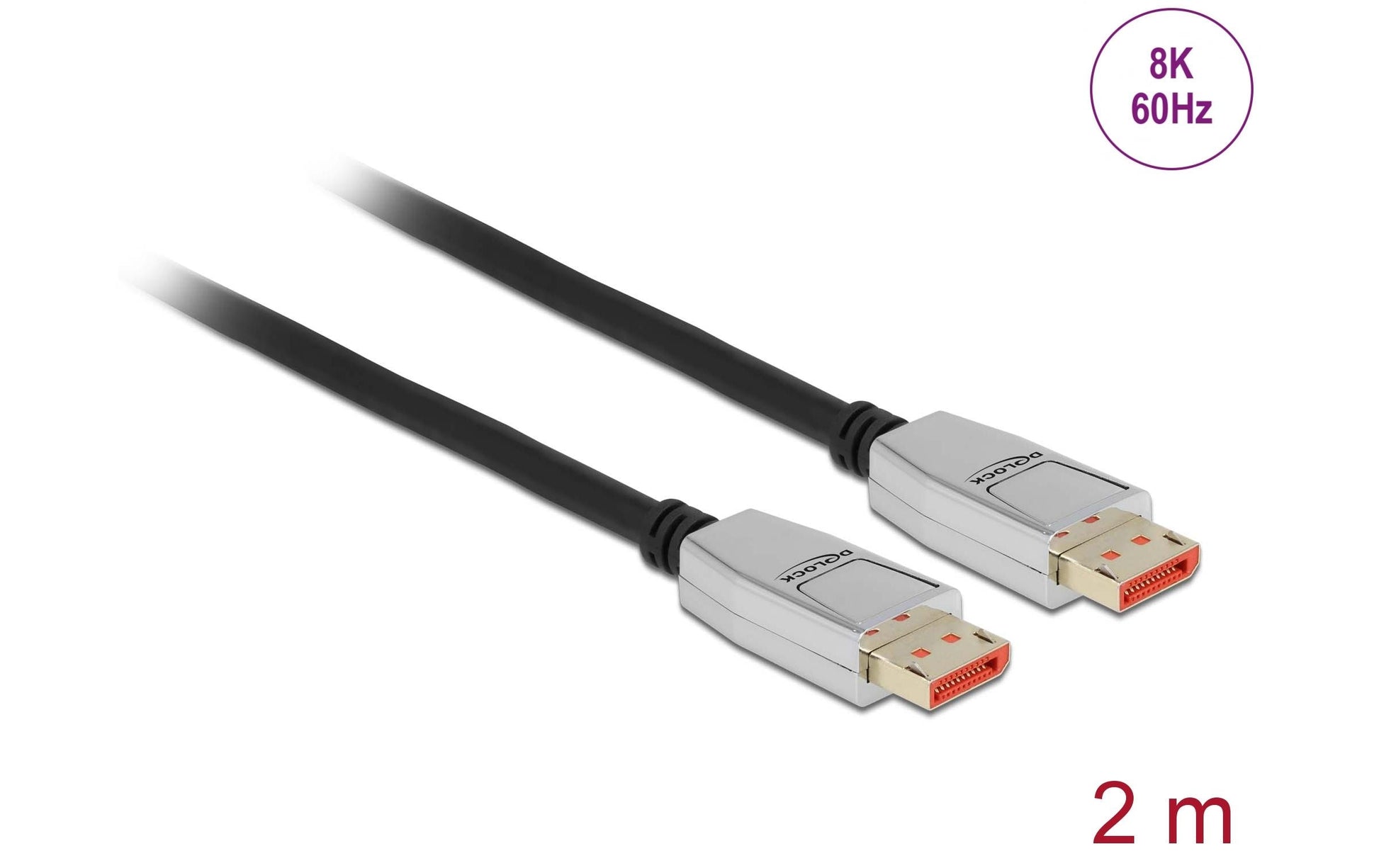DeLOCK DisplayPort Kabel DP 1.4 8K 60 Hz – 2 m