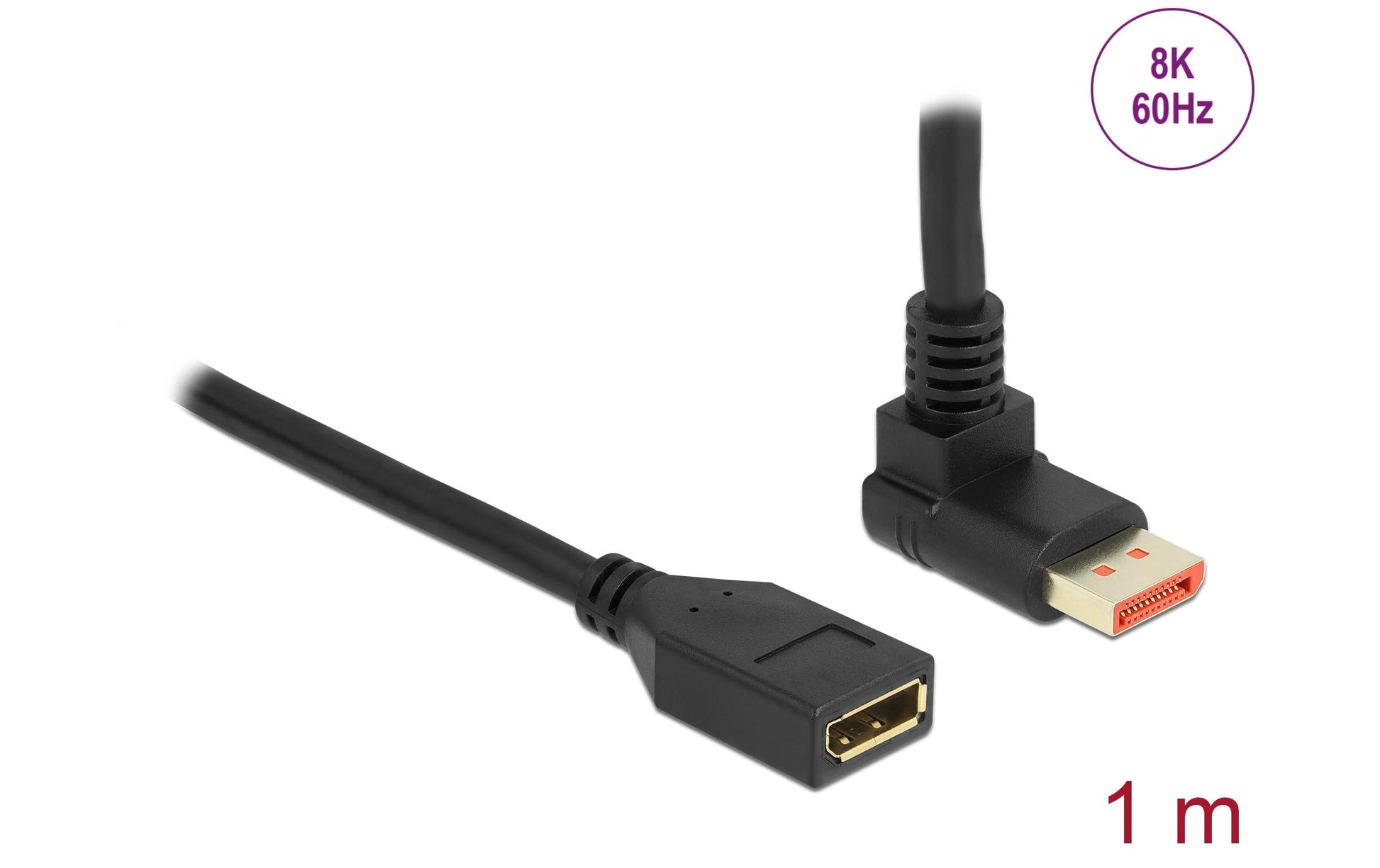 DeLOCK DisplayPort-DisplayPort Verlängerungskabel – 1 m, schwarz
