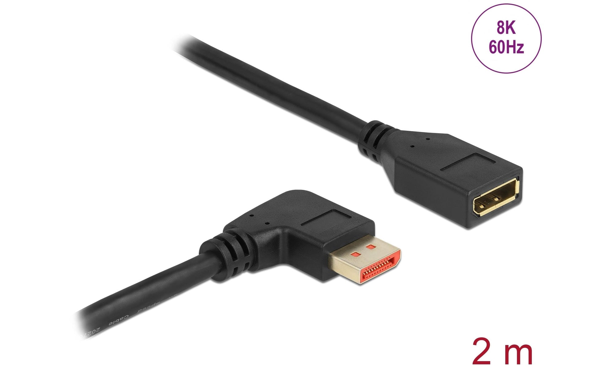 DeLOCK DisplayPort-DisplayPort Verlängerungskabel – 2 m, schwarz