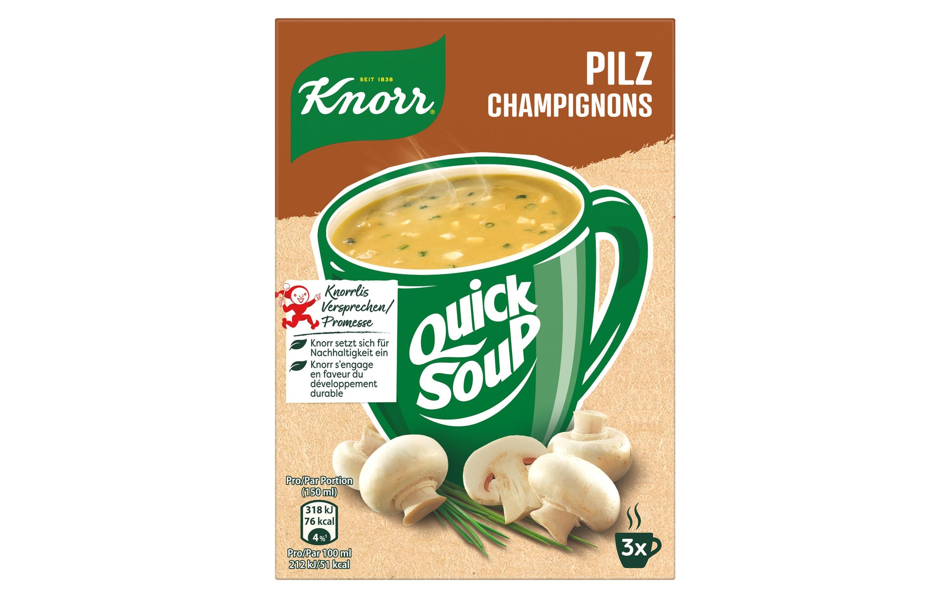 Knorr Quick Soup Pilzsuppe Vegetarisch – 48 g