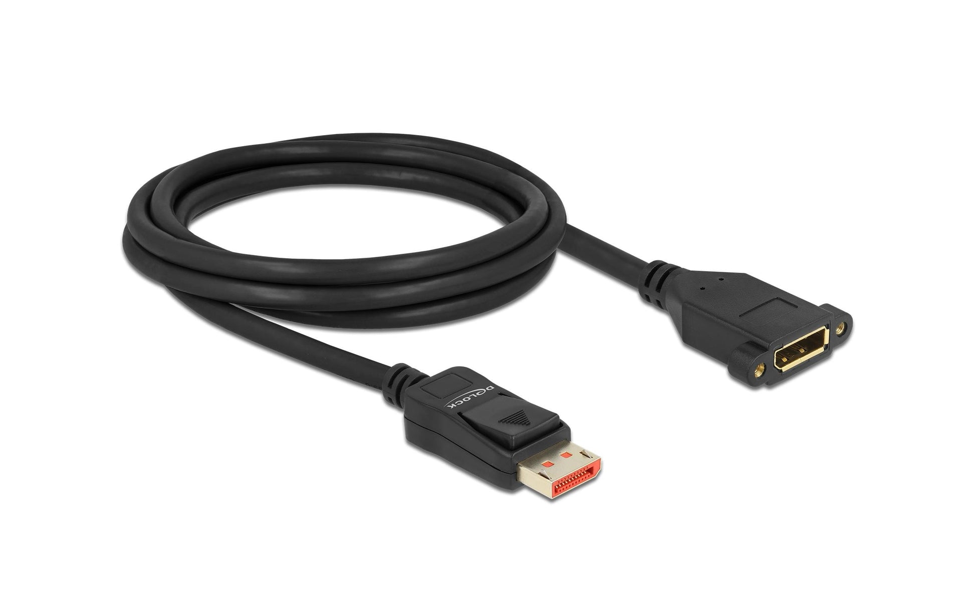 DeLOCK DisplayPort Verlängerung DP 1.4 8K 60 Hz – 2 m – verriegelbar