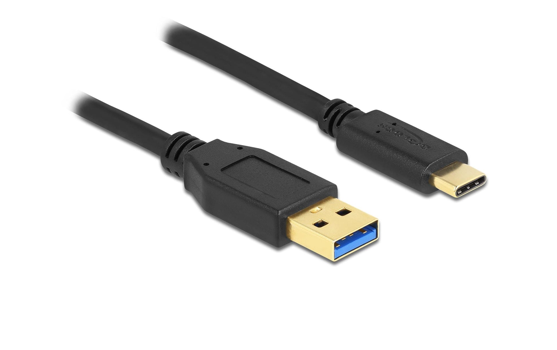 DeLOCK USB-A auf USB-C Kabel – USB 3.2 Gen 1 (5 Gbit/s) – 2 m – Schwarz