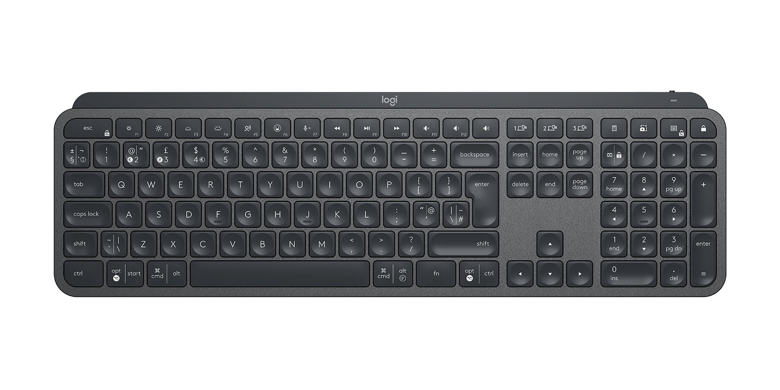 Logitech MX Keys for Business – Tastatur, UK-Layout (EN), Graphit