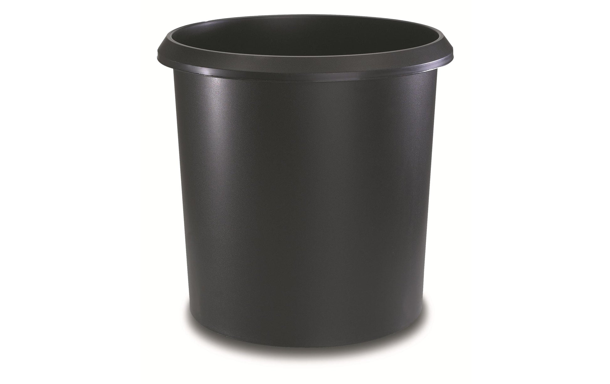 Laufer Läufer Papierkorb – 18 l – Kunststoff, rund – schwarz