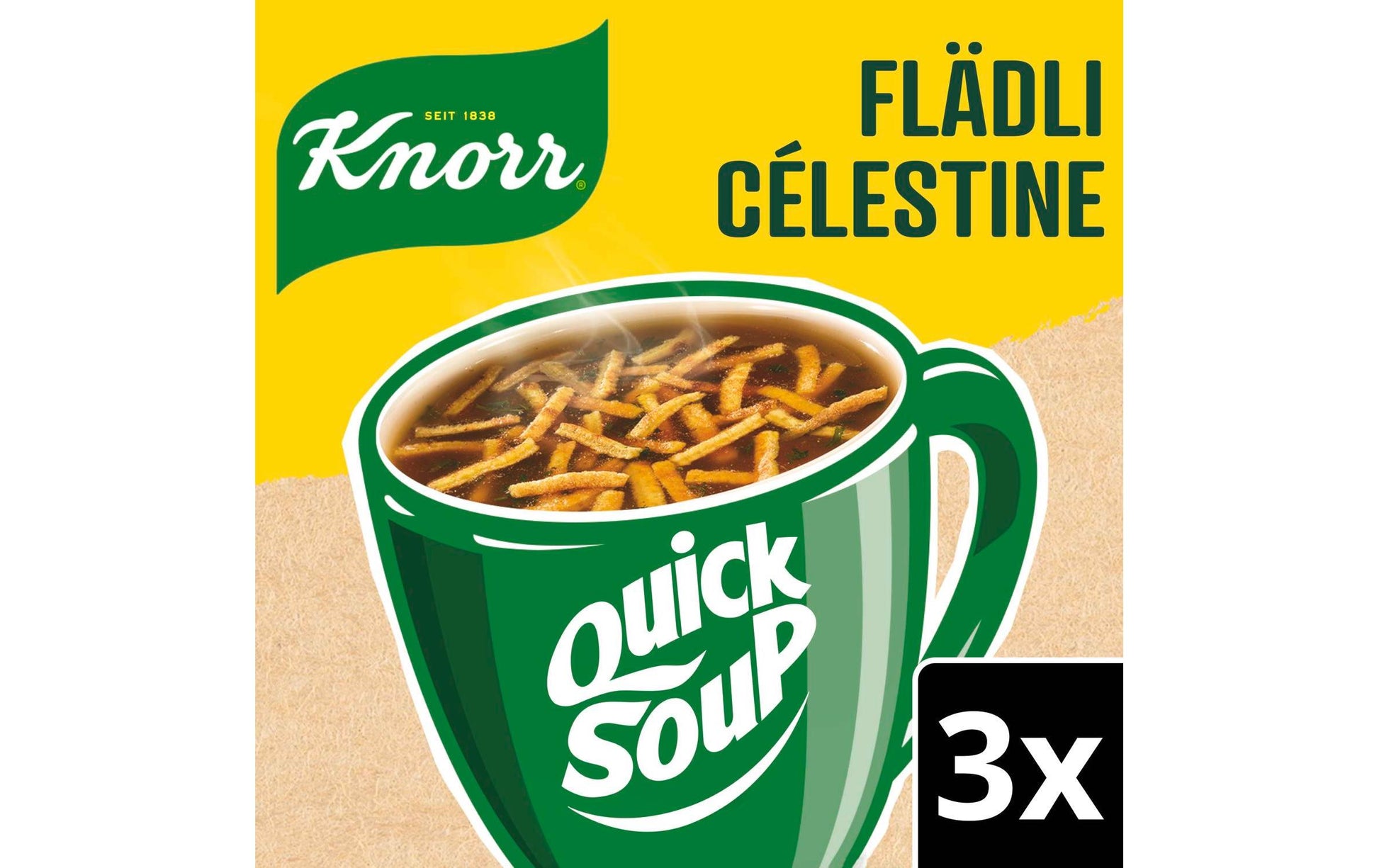 Knorr Quick Soup Suppe Flädli & Gemüse, vegetarisch – 34 g