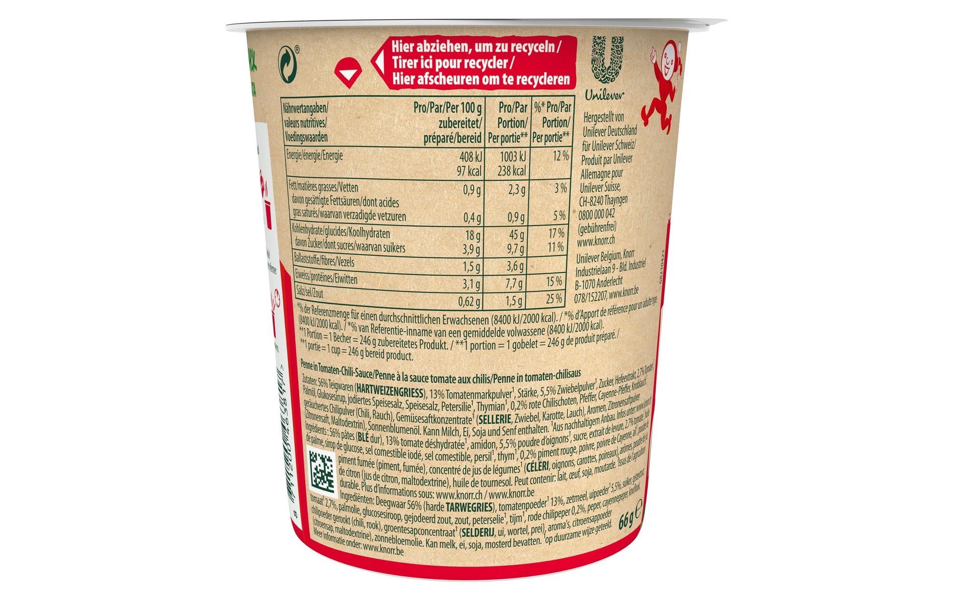 Knorr Pasta Arrabbiata Becher – 68 g