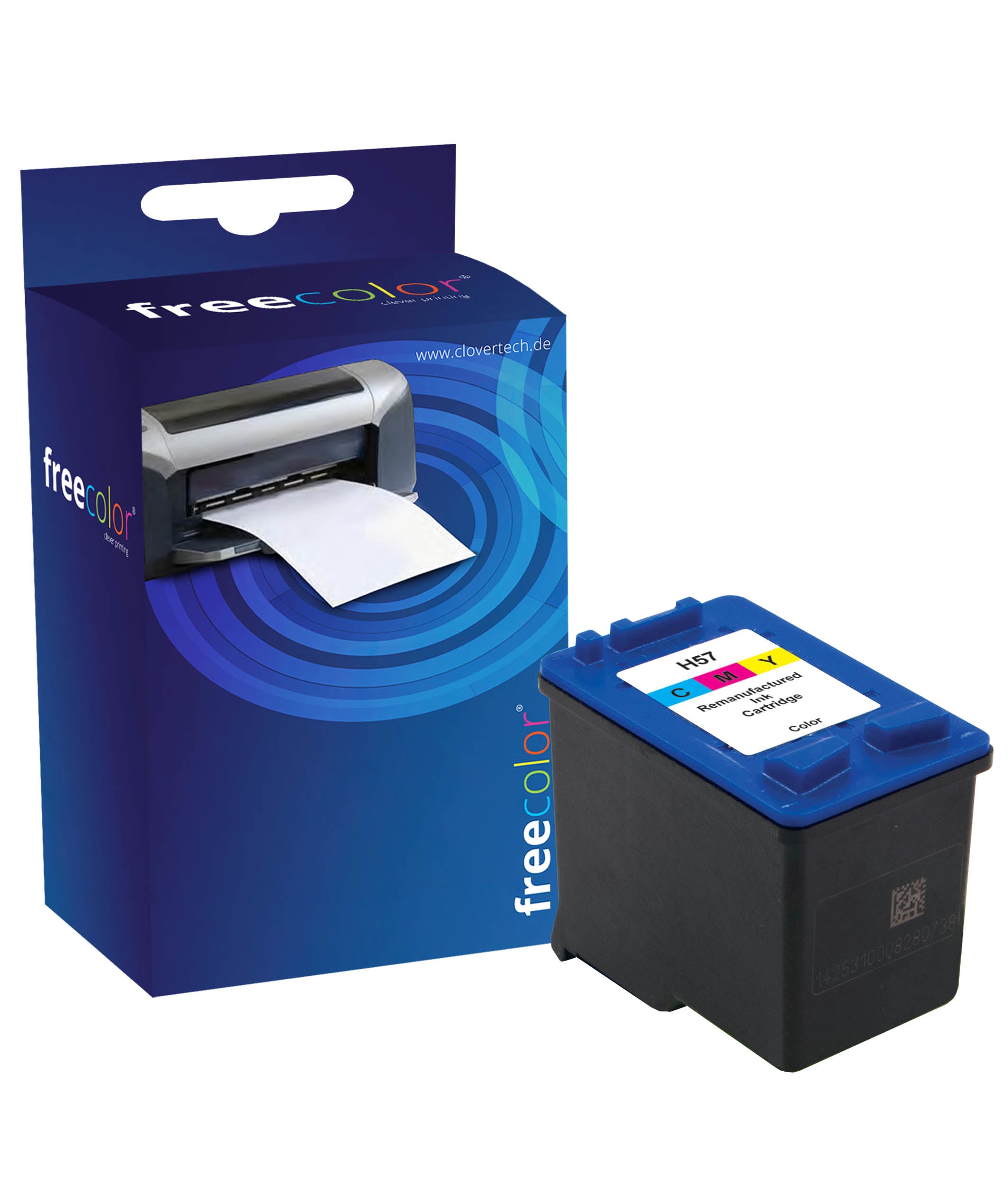 Freecolor 56/57 Dreifarbig Tintenpatrone (Kompatibel) – 500 Seiten – für HP DeskJet/OfficeJet/PhotoSmart