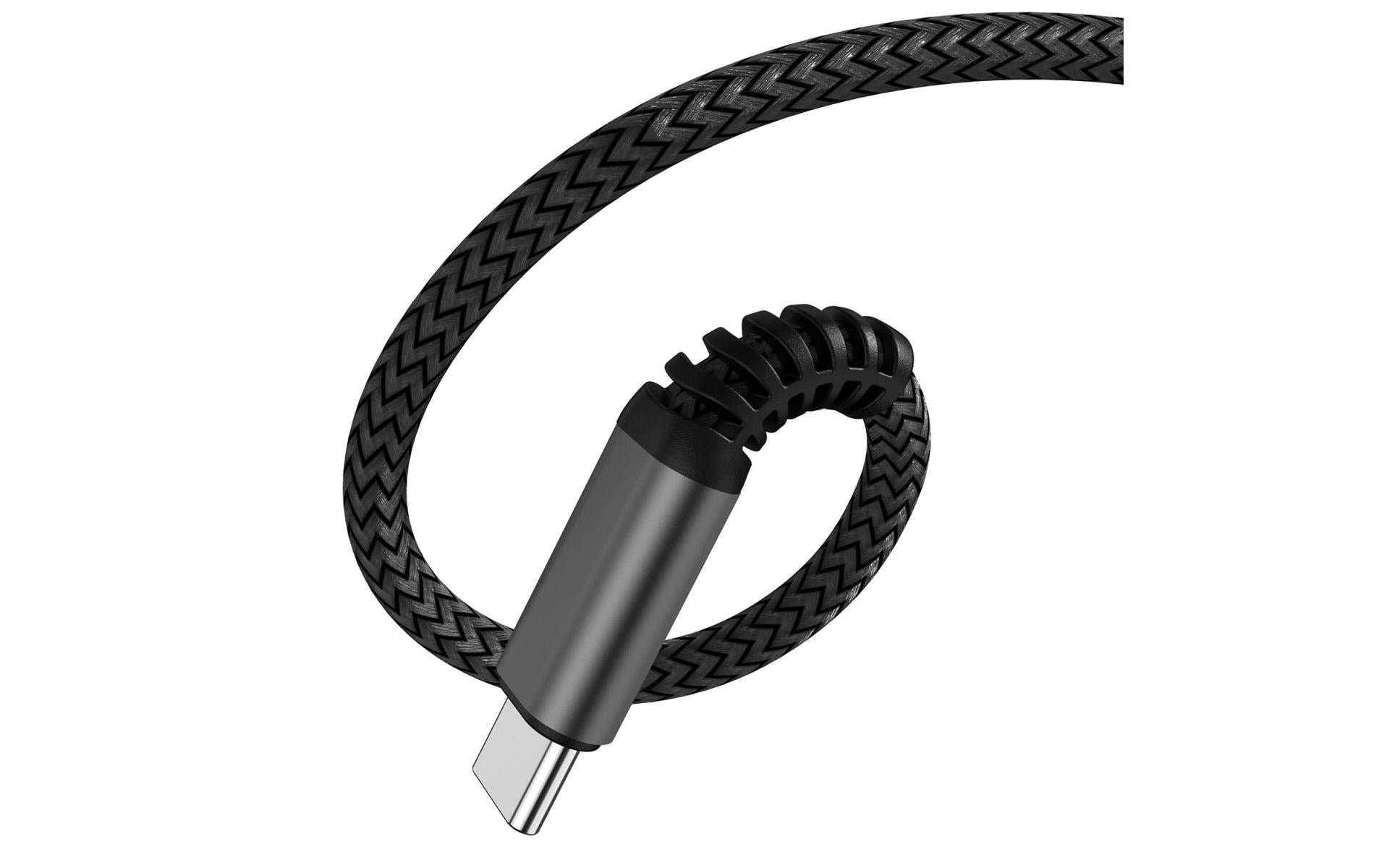 4smarts Daten- & Ladekabel – USB-C auf USB-C 3 m, 100 W, geflochten – für USB-C Geräte