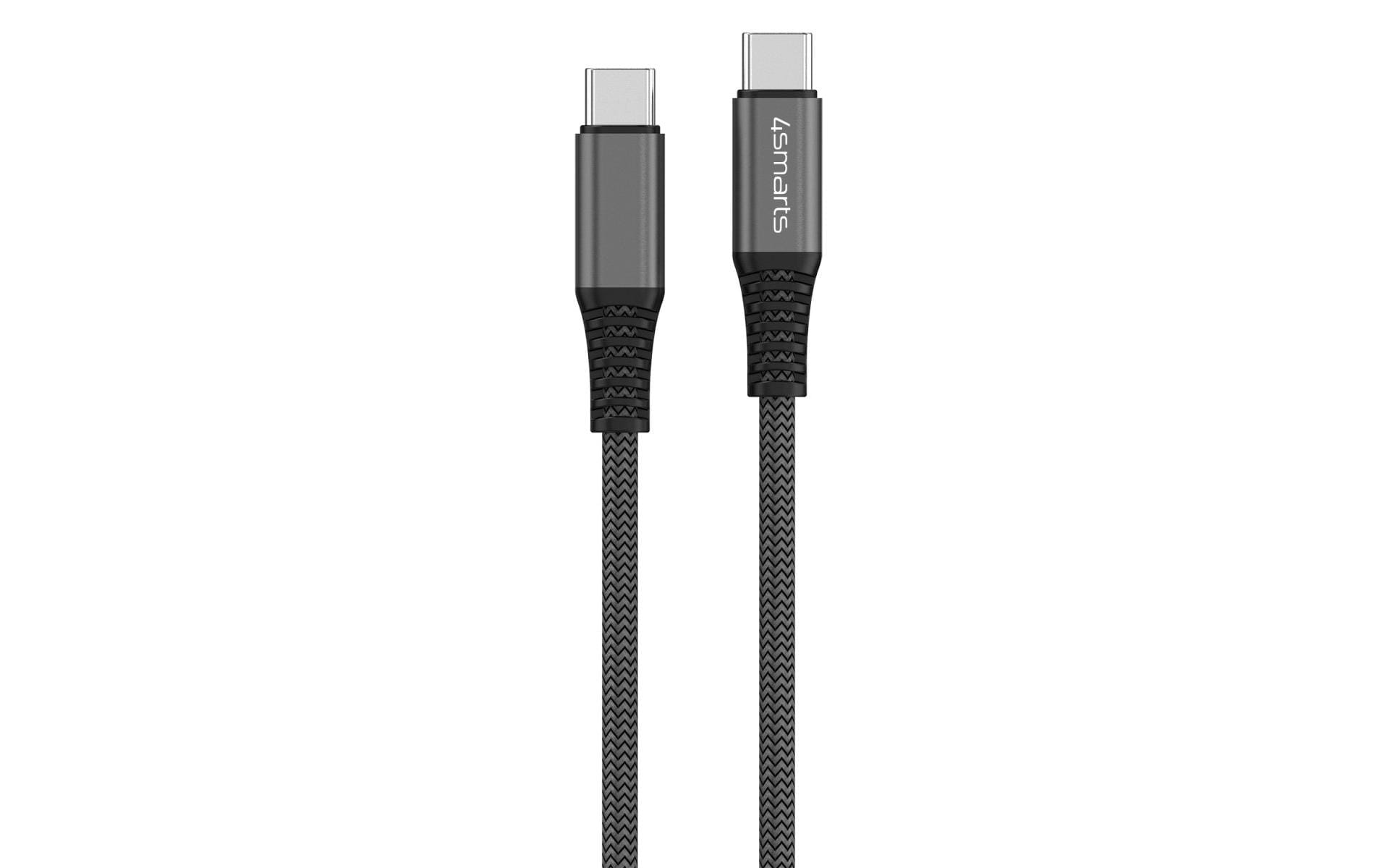 4smarts Daten- & Ladekabel – USB-C auf USB-C 3 m, 100 W, geflochten – für USB-C Geräte