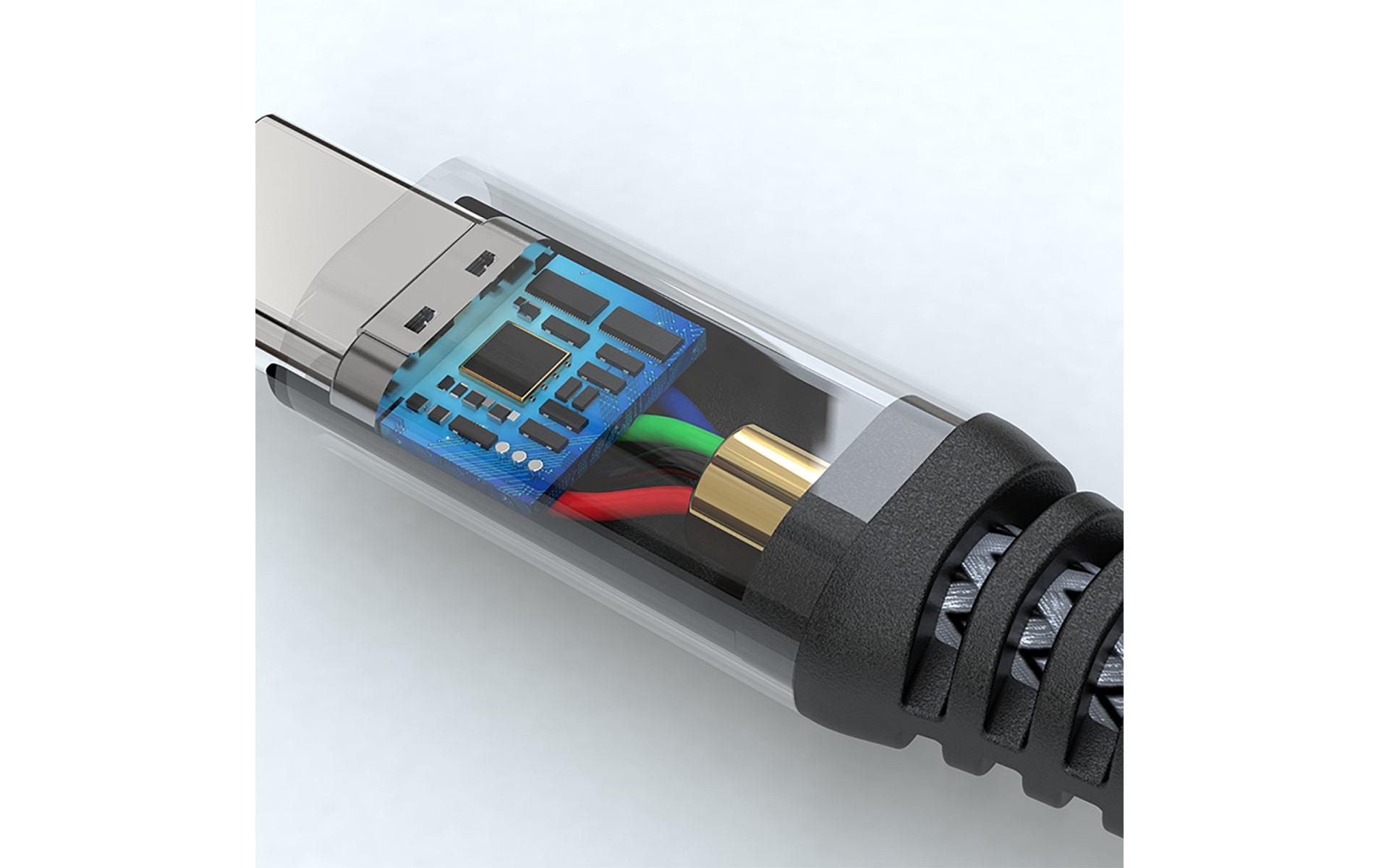 4smarts Daten- & Ladekabel – USB-C auf USB-C 3 m, 100 W, geflochten – für USB-C Geräte
