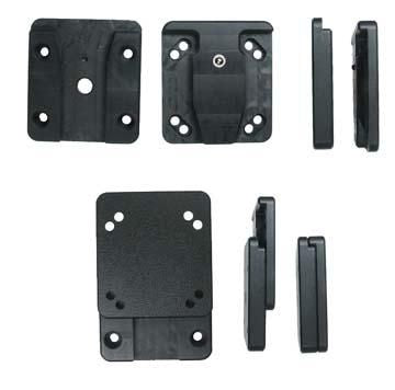 Brodit Montageadapter – für AMPS-Bohrbild – Schwarz