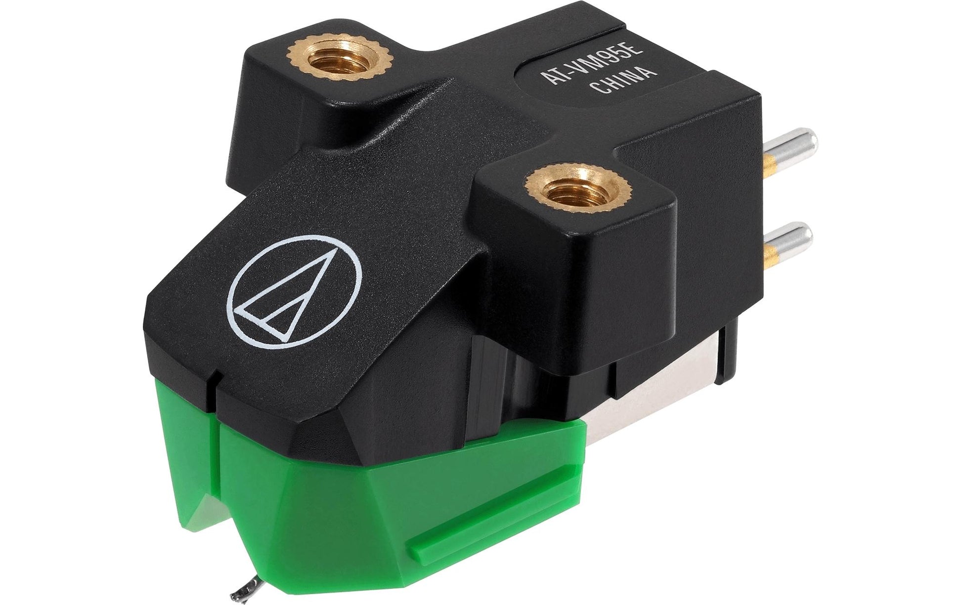 Audio-Technica AT-VM95E/H – Phono-Tonabnehmer (Moving Magnet), 4 mV, inkl. Headshell, Schwarz