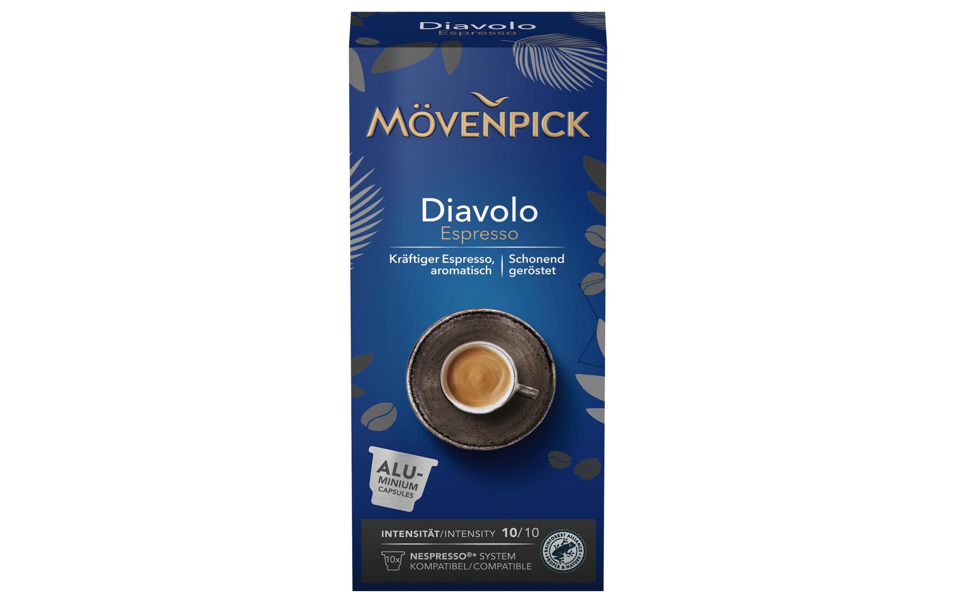 Mövenpick Diavolo – Kapseln für Nespresso – Espresso, 10 Kapseln