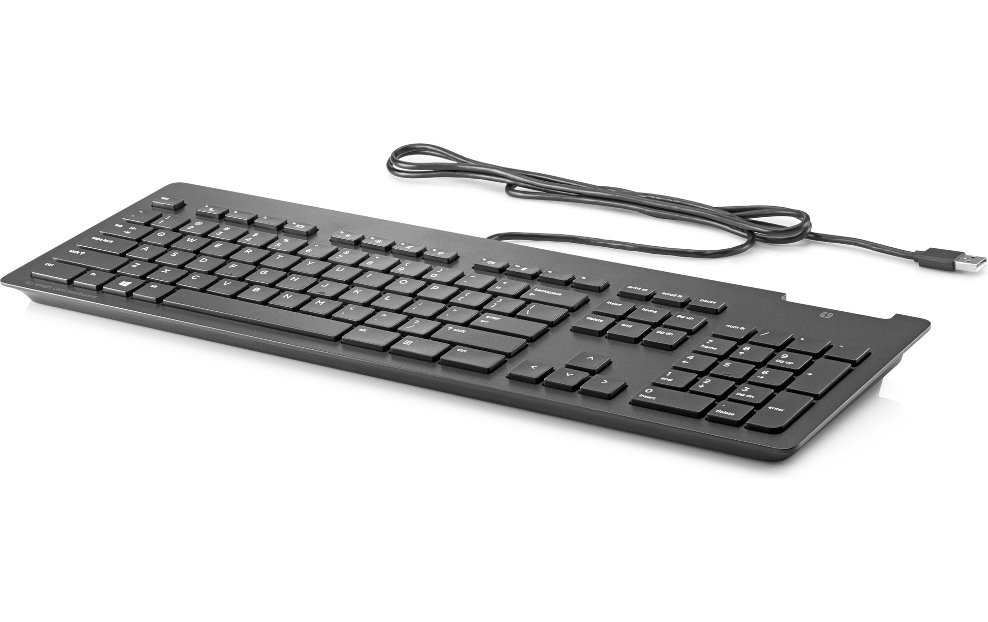 HP SmartCard Bus Slim – Tastatur, kabelgebunden (USB-A), CH-Layout (DE-CH), mit Smartcard-Leser