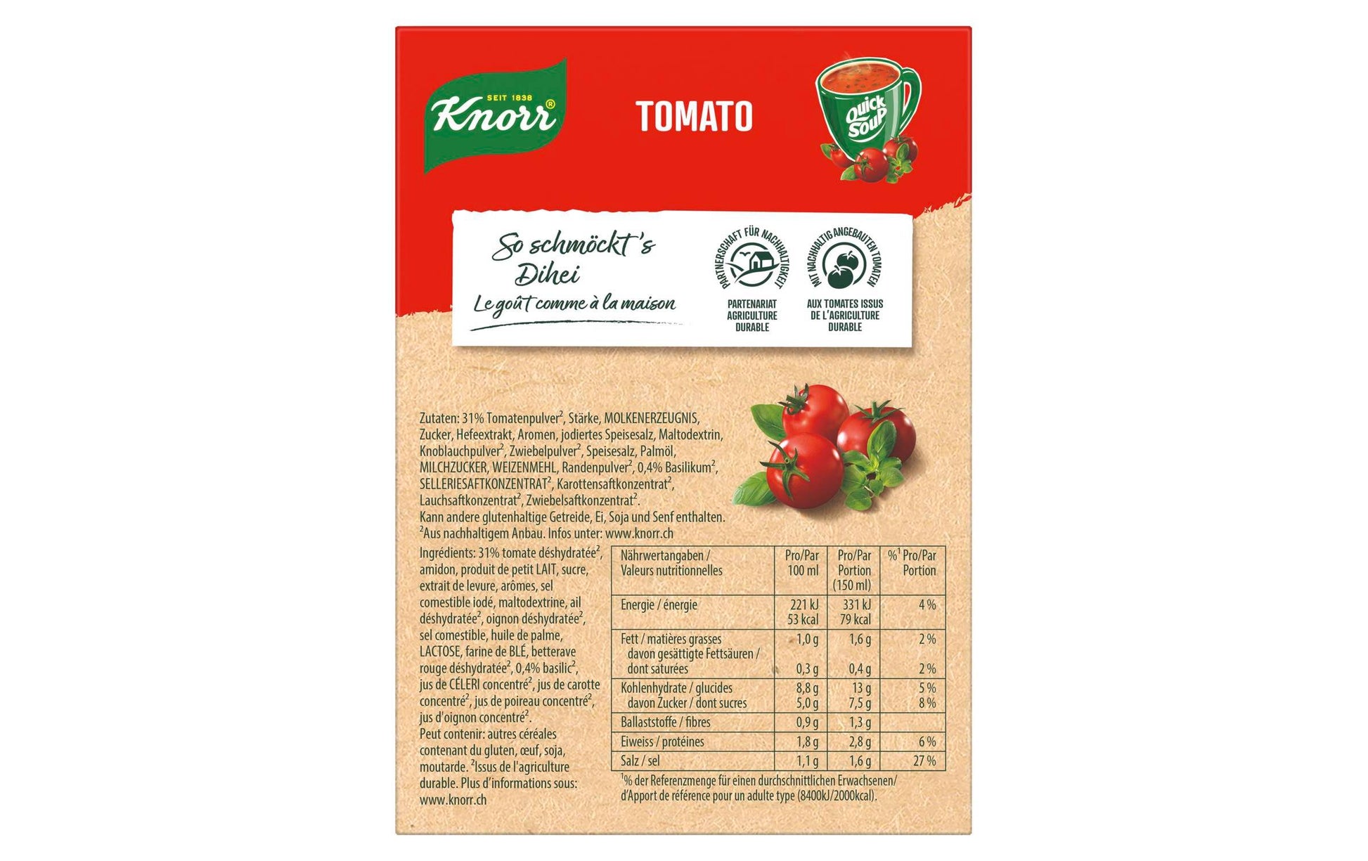 Knorr Quick Soup Tomatensuppe – 56 g