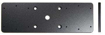 Brodit Montageplatte (Erweiterung), AMPS vorgebohrt, 143×50×5 mm, Schwarz
