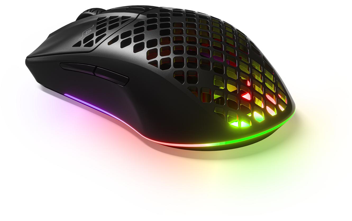 Steelseries Aerox 3 Wireless Gaming-Maus – kabellos, 1000 Hz, 6 Tasten, für Rechtshänder, schwarz