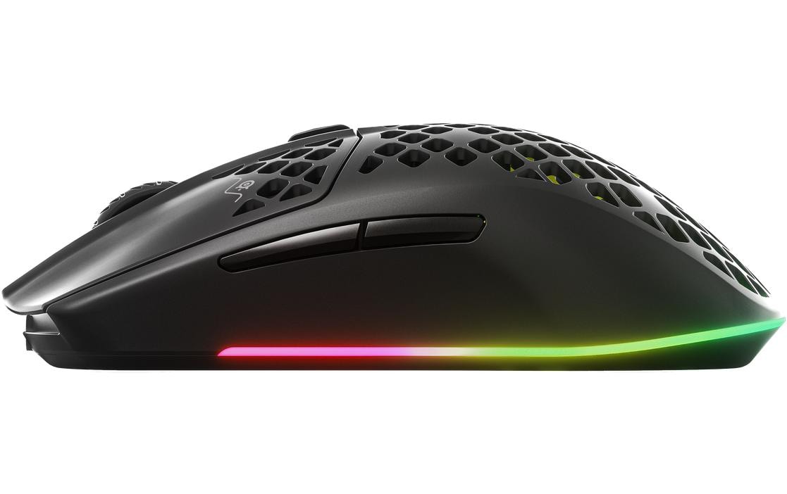 Steelseries Aerox 3 Wireless Gaming-Maus – kabellos, 1000 Hz, 6 Tasten, für Rechtshänder, schwarz