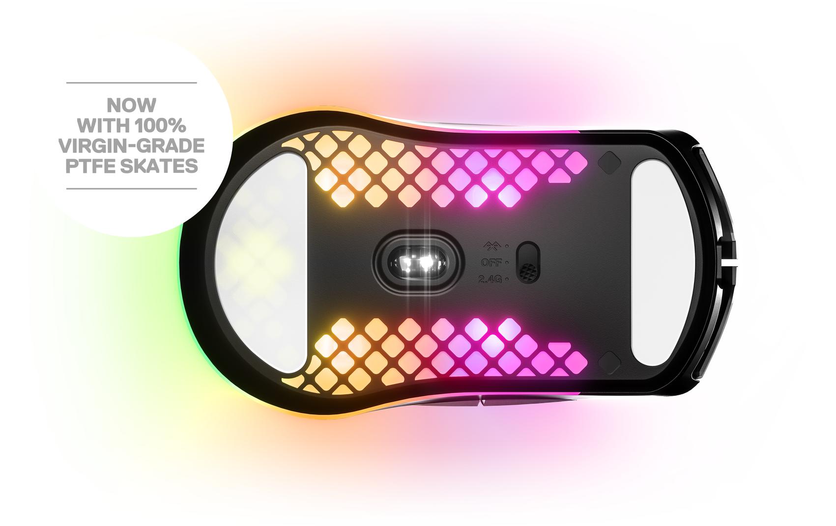 Steelseries Aerox 3 Wireless Gaming-Maus – kabellos, 1000 Hz, 6 Tasten, für Rechtshänder, schwarz