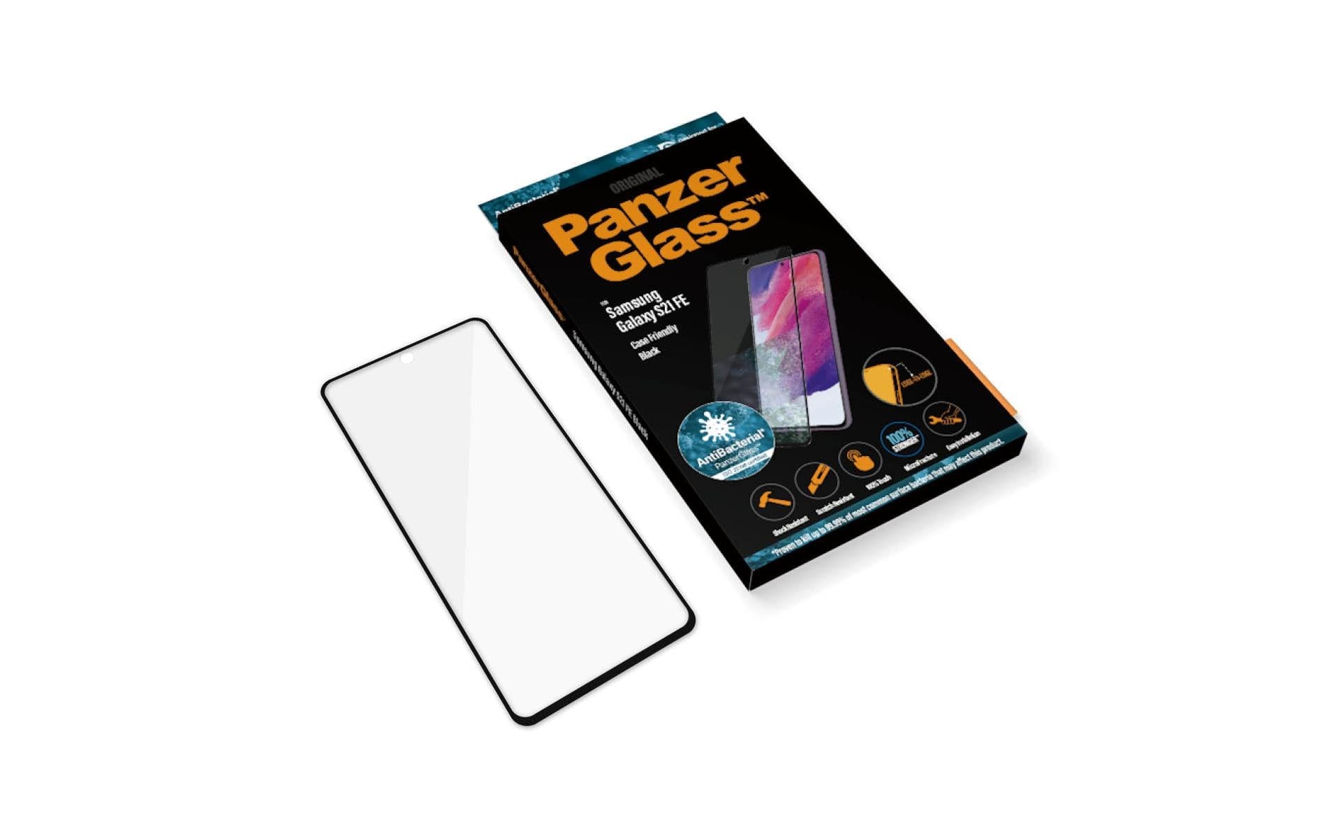 PanzerGlass Displayschutzglas – für Samsung Galaxy S21 FE, Hartglas, Transparent – 1er-Pack