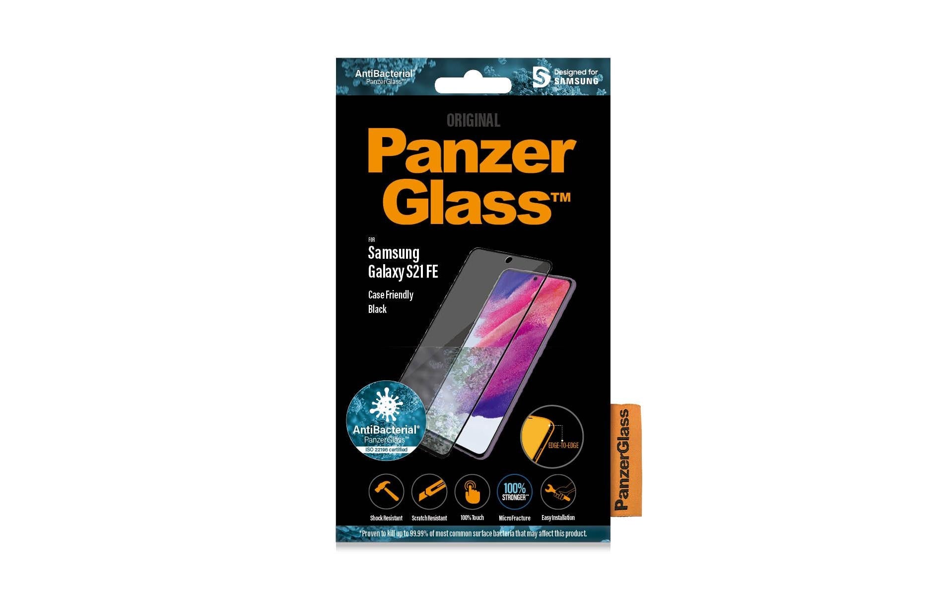 PanzerGlass Displayschutzglas – für Samsung Galaxy S21 FE, Hartglas, Transparent – 1er-Pack