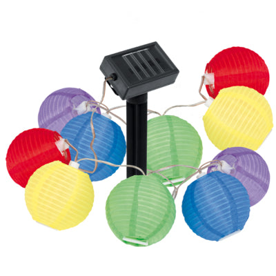 EGLO Lichterkette Z-Solar 47339 – 4,3 m, 10 LEDs, Mehrfarbig – Solarbetrieb