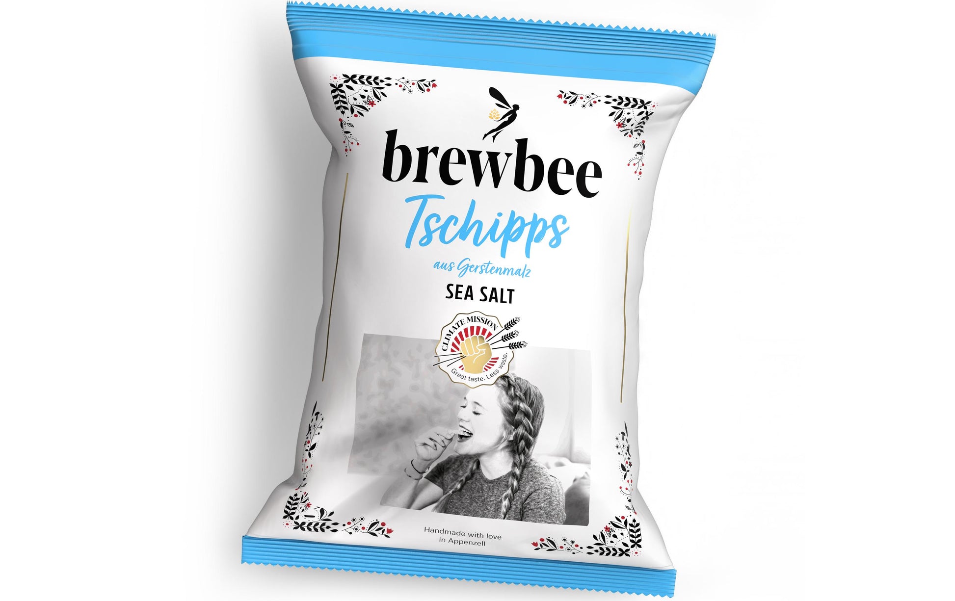 Brewbee Tschipps Chips – Meersalz, Vegan – 90 g