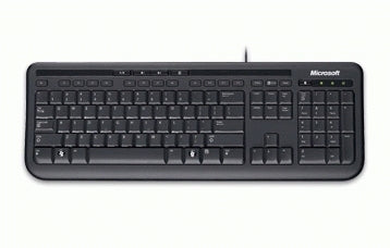Microsoft Wired Desktop 600 – Tastatur-Set mit Maus, USB, Schwarz