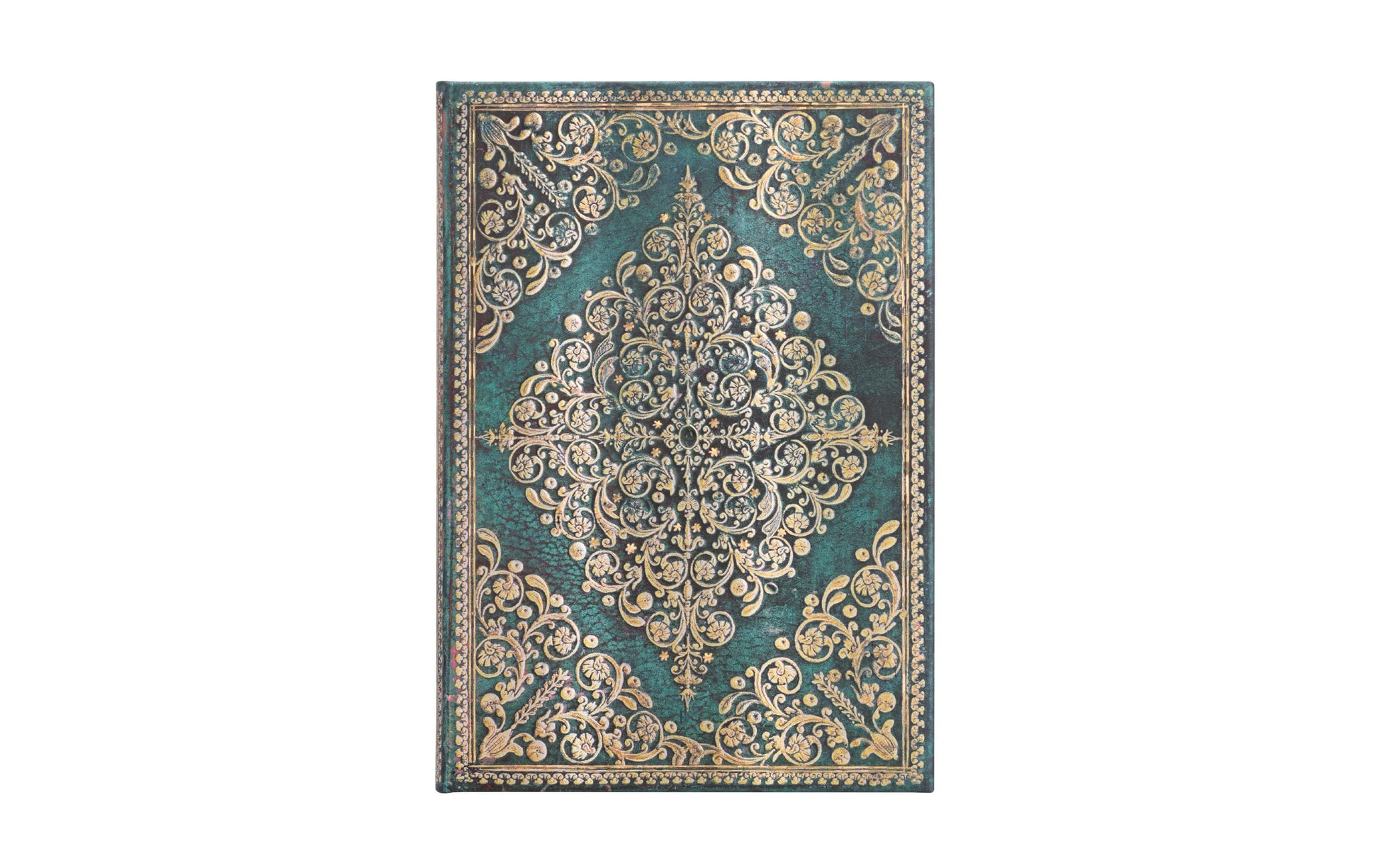 Paperblanks Notizbuch – 130 × 180 mm – 144 Seiten – 120 g/m² – Hardcover, Gummiband, Lesezeichen – grün