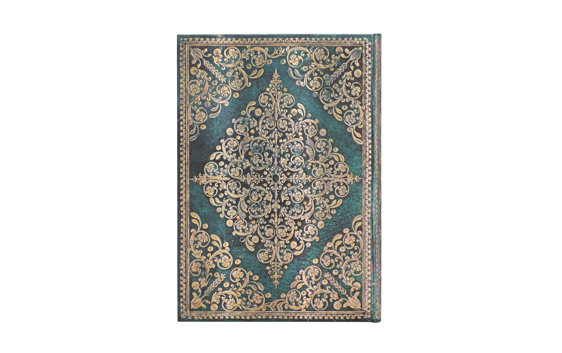 Paperblanks Notizbuch – 130 × 180 mm – 144 Seiten – 120 g/m² – Hardcover, Gummiband, Lesezeichen – grün