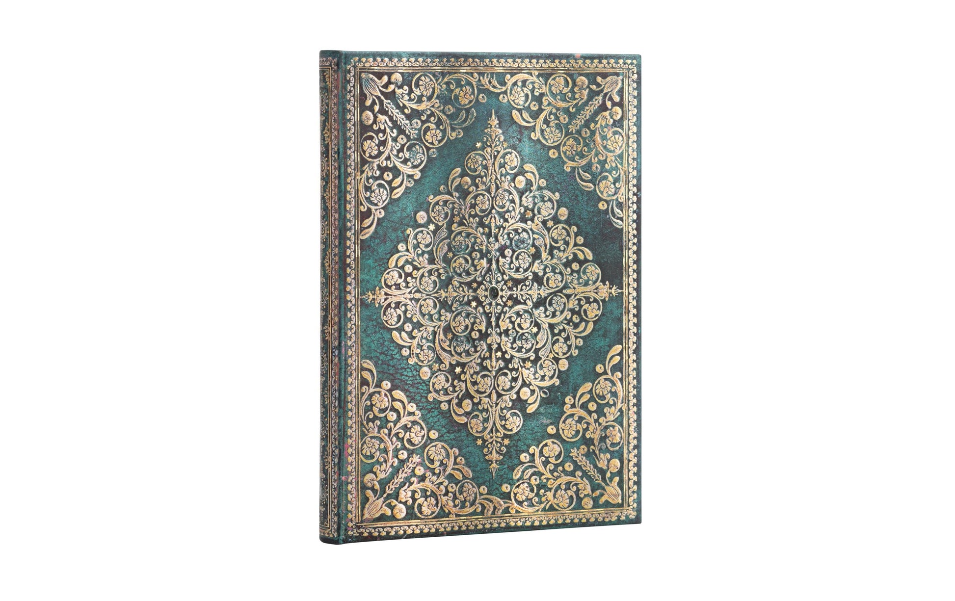 Paperblanks Notizbuch – 130 × 180 mm – 144 Seiten – 120 g/m² – Hardcover, Gummiband, Lesezeichen – grün