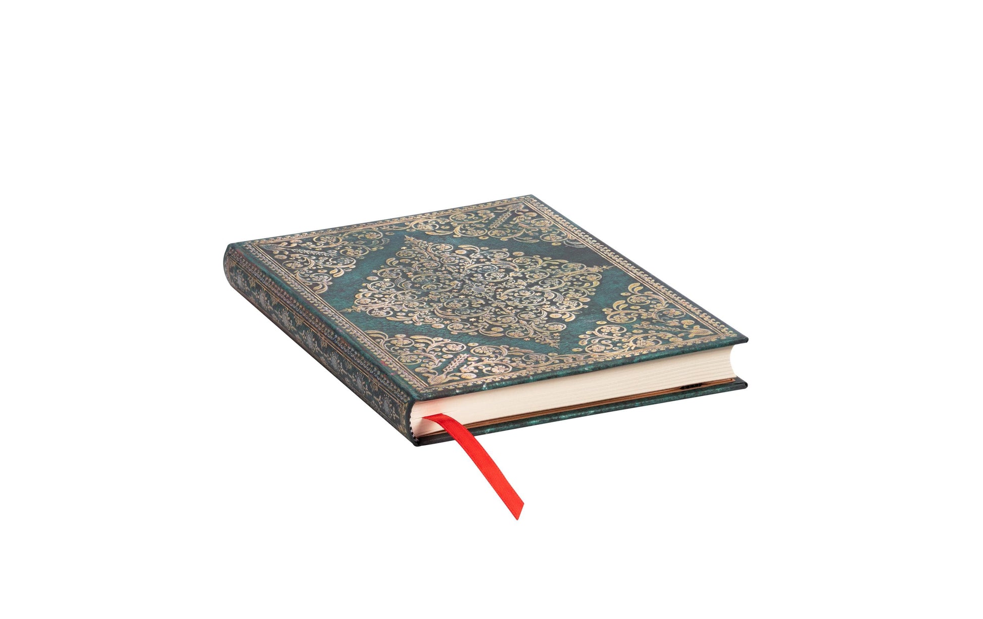 Paperblanks Notizbuch – 130 × 180 mm – 144 Seiten – 120 g/m² – Hardcover, Gummiband, Lesezeichen – grün