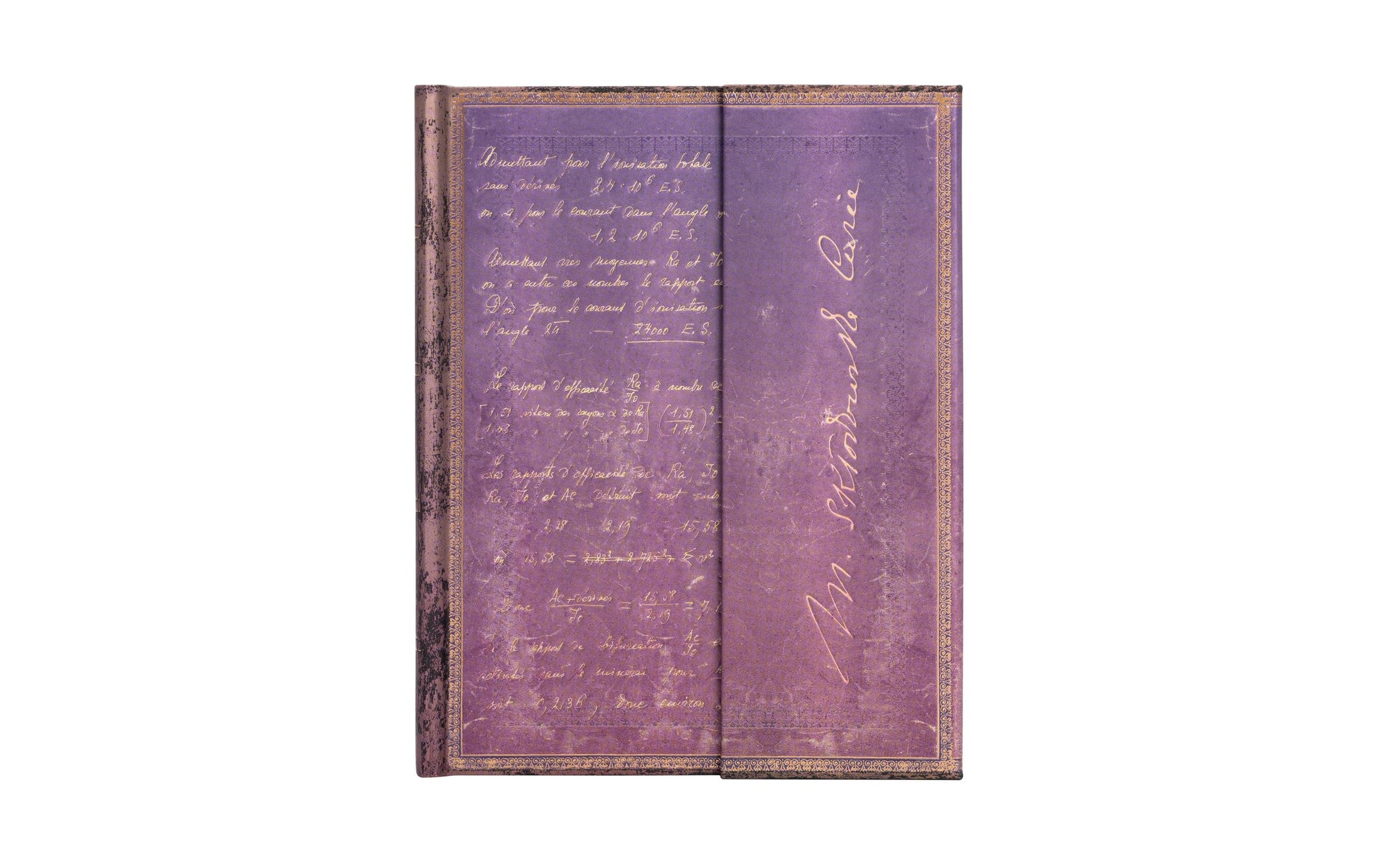 Paperblanks Notizbuch – 180 × 230 mm – 5 mm liniert – 144 Seiten – 120 g/m² – Hardcover, Lesezeichen – Violett
