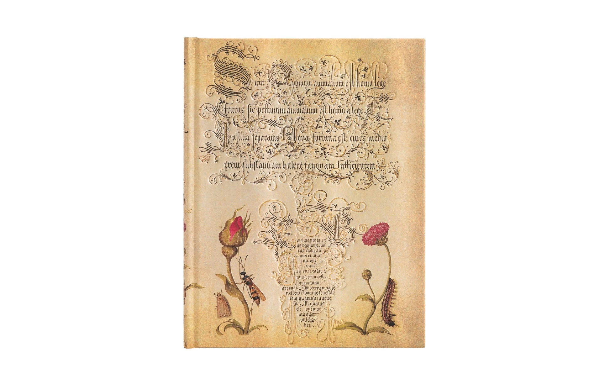 Paperblanks Notizbuch, 180 × 230 mm, blanko, Fadenheftung, Hardcover, 144 Seiten, 120 g/m² – braun, Rose
