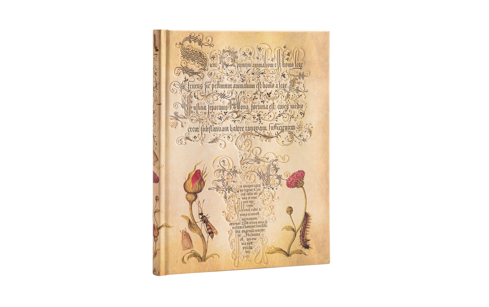Paperblanks Notizbuch, 180 × 230 mm, blanko, Fadenheftung, Hardcover, 144 Seiten, 120 g/m² – braun, Rose