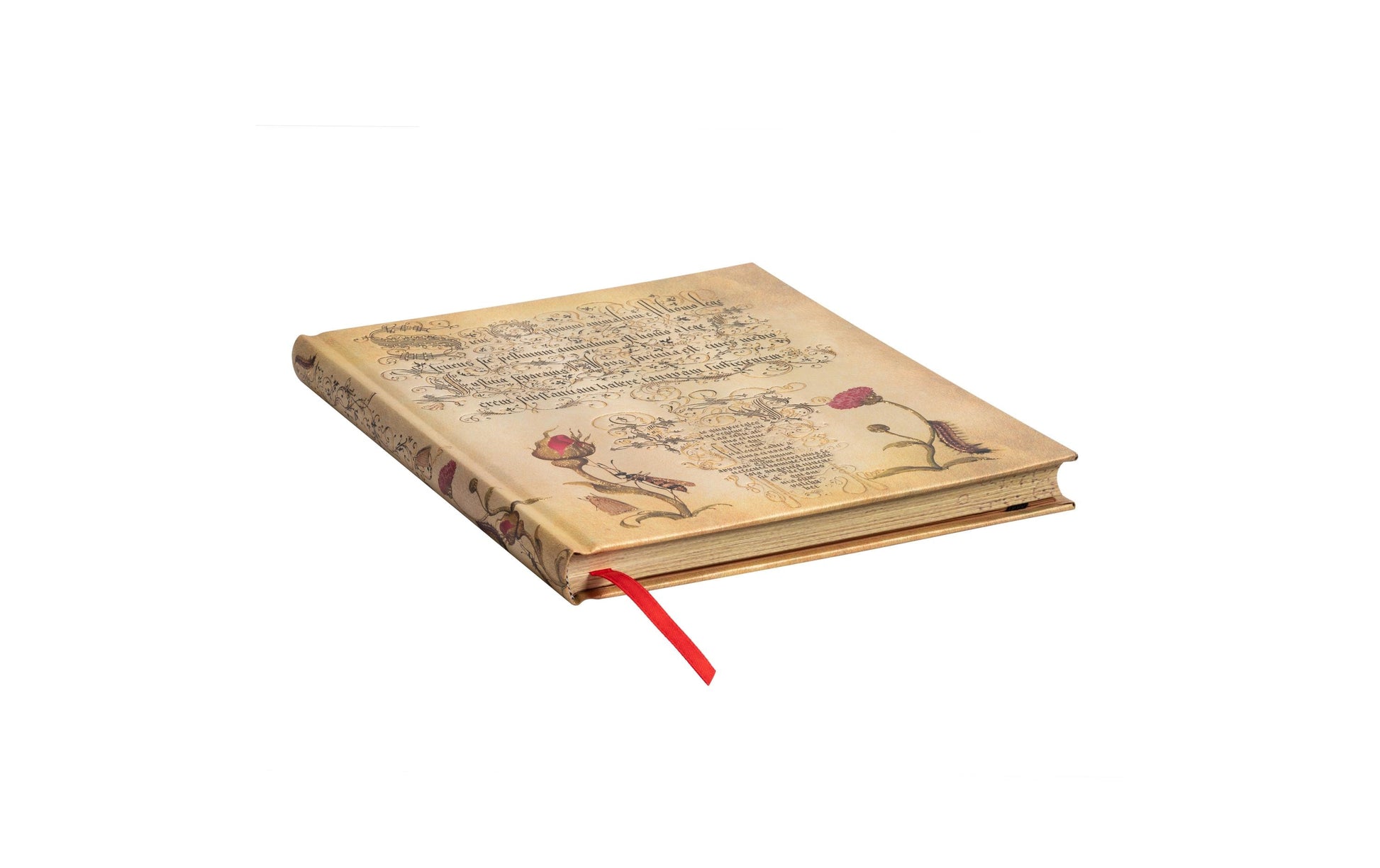 Paperblanks Notizbuch, 180 × 230 mm, blanko, Fadenheftung, Hardcover, 144 Seiten, 120 g/m² – braun, Rose