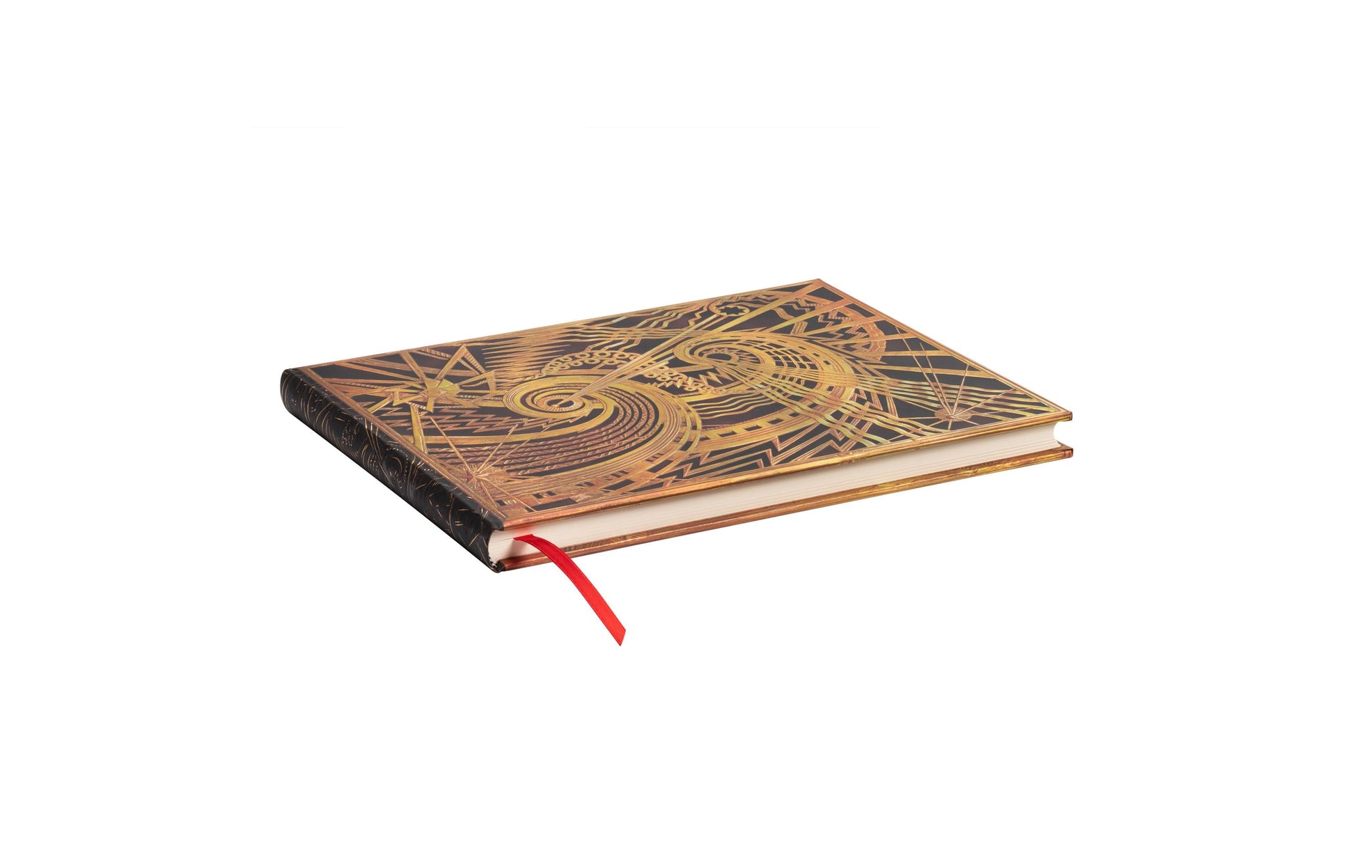 Paperblanks Das Chanin-Spirale Gästebuch – 230 × 180 mm – 144 Seiten – Fadenbindung, Kartoneinband, gelb