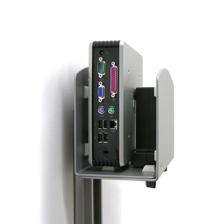 Ergotron Vertikale universelle CPU-Halterung – Gerätehalterung (Tablet/Panel) – bis 18 kg – Silber