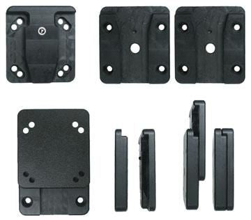 Brodit Montageadapter, AMPS-Standard, 2 weiblich, 1 männlich – Schwarz