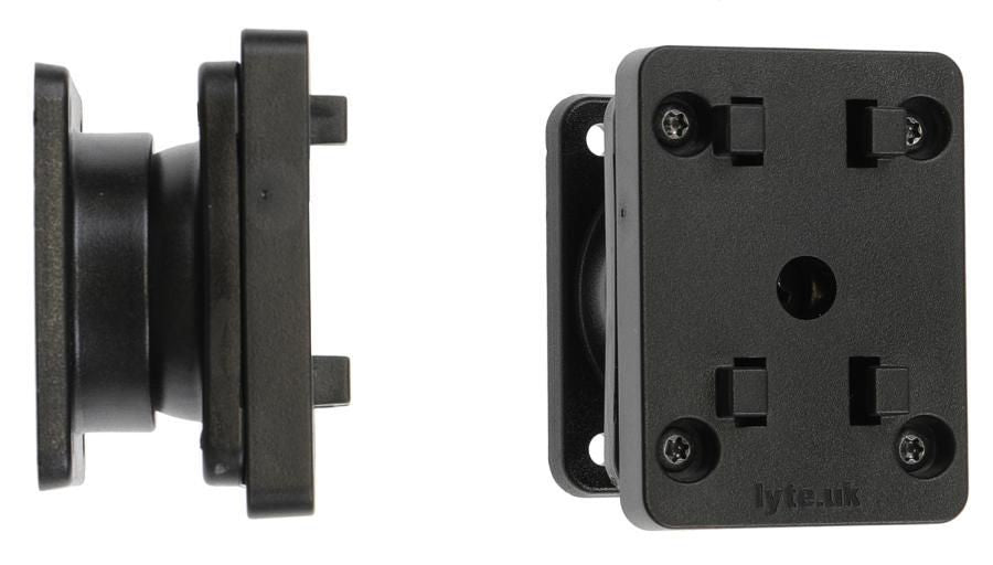 Brodit Geräte-Montageadapter – Spezial-Zubehör – Wandbefestigung, Kipp-/Schwenkfunktion, Schwarz
