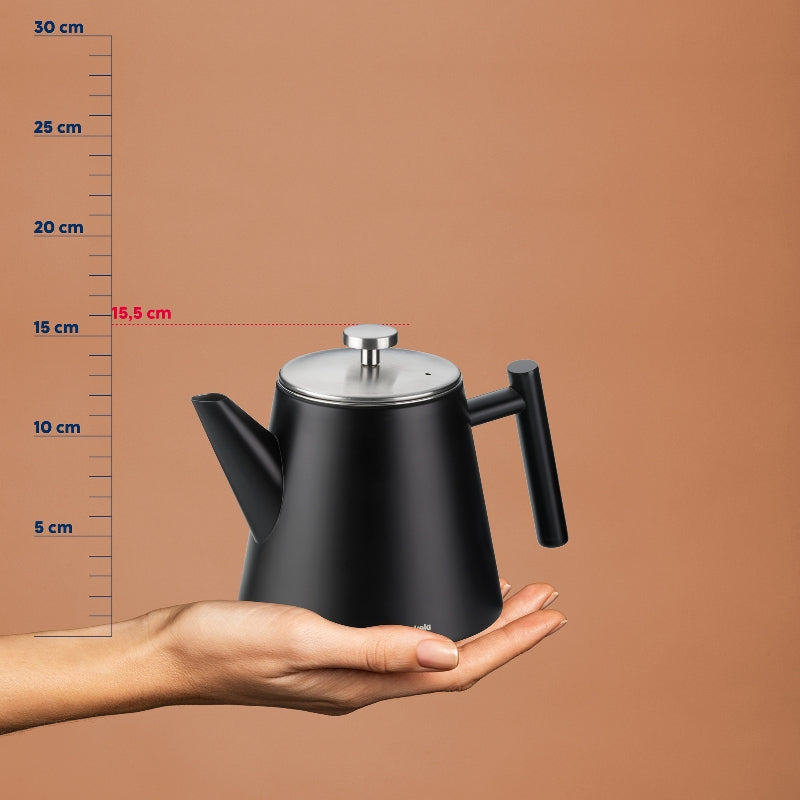 Kela Teekanne Modena – 1 l, Ø 14 cm × H 15,5 cm, Edelstahl, mit Edelstahlfilter