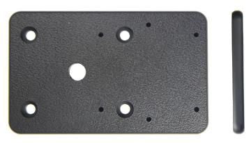 Brodit Montageplattenverlängerung – POS-Halterung, mit AMPS-Bohrungen, 80 × 50 × 5 mm