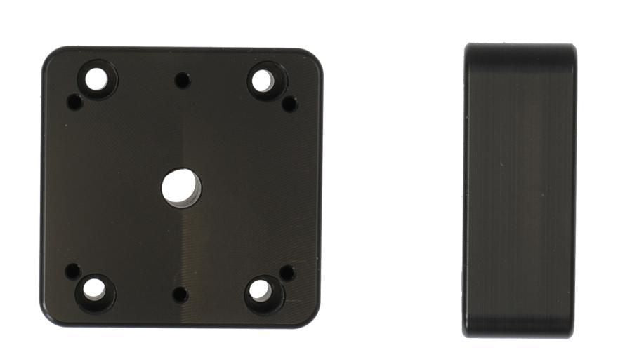 Brodit Platte, 50×50×19 mm – Schwarz, Kunststoff