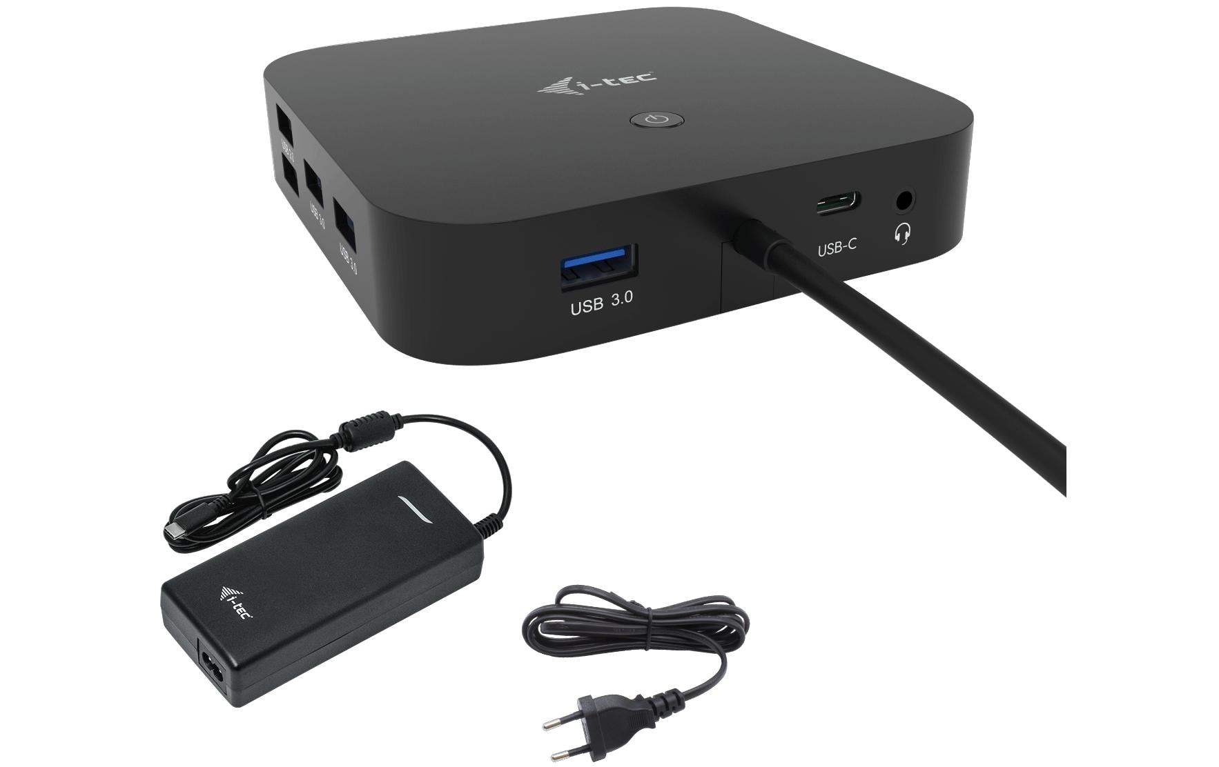 i-tec MST DS Dockingstation – USB-C, DP, HDMI, 5× USB-A, 2× USB-C, 100 W PD, GbE, für Windows/Mac/Linux