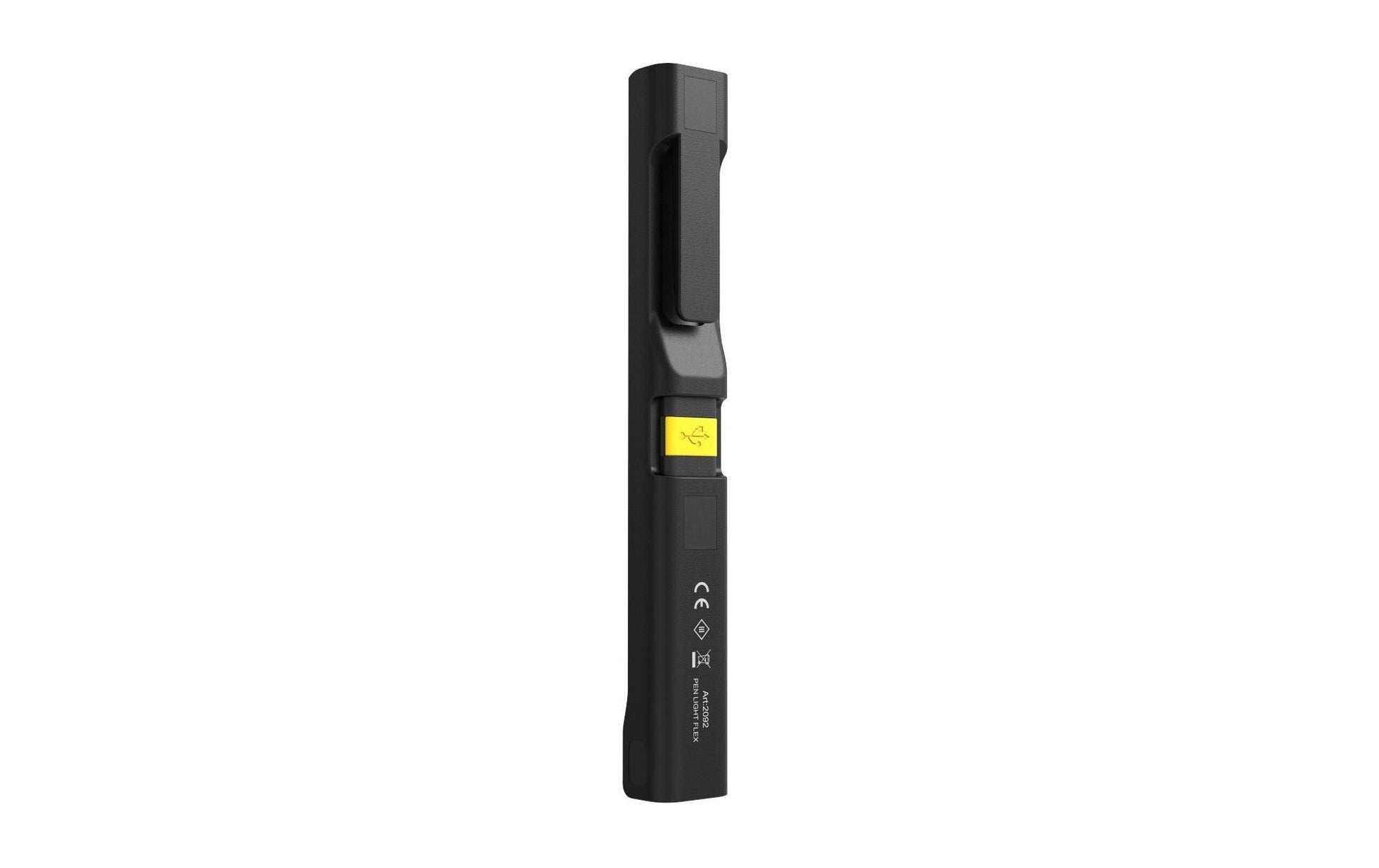 Nordride Handl Flex Taschenlampe – 200 lm, IP54, 600 mAh Akku, USB-C, Magnet – Schwarz