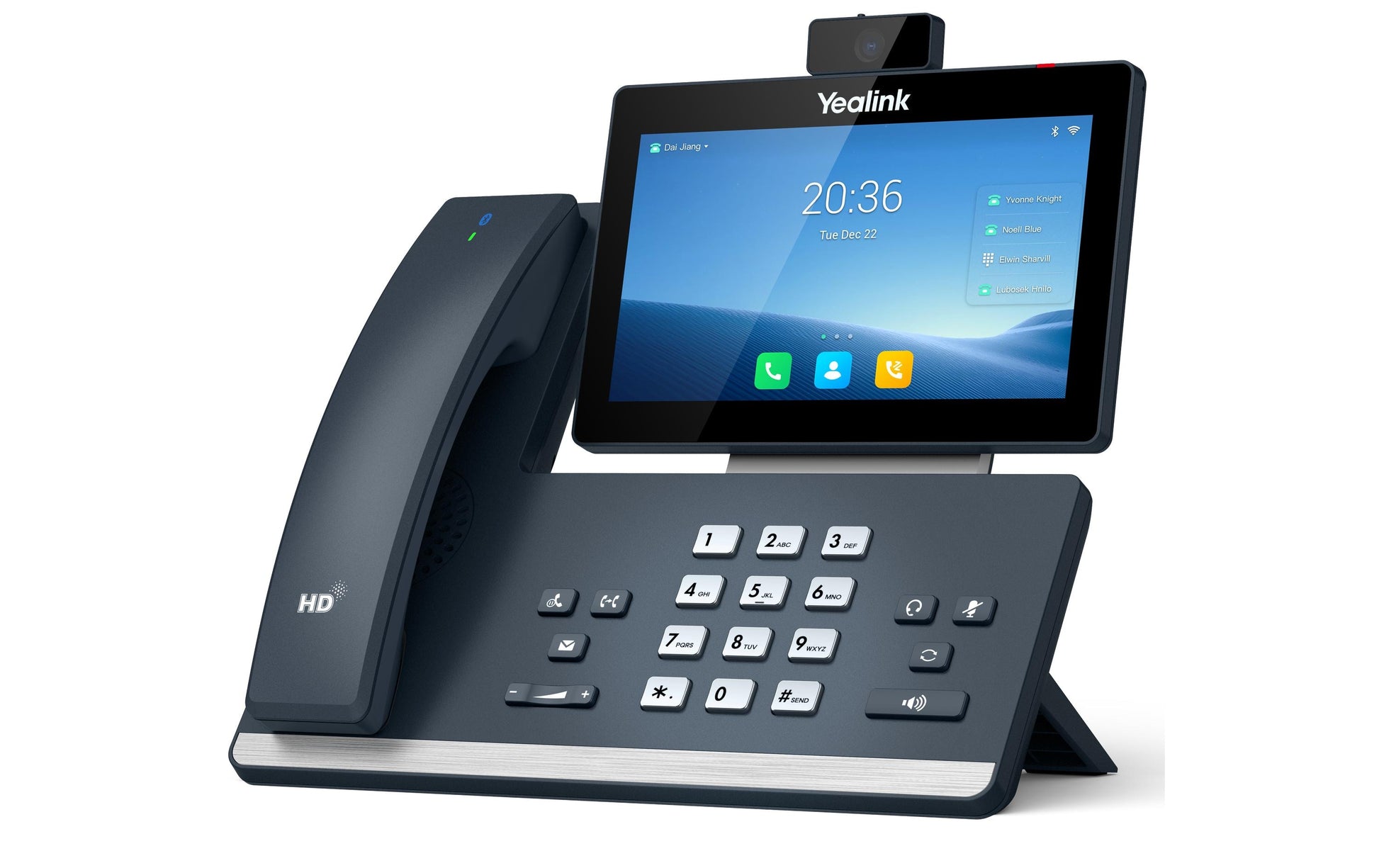 Yealink T58W Pro – WLAN-Telefon (Handgerät), mit Kamera, Grau