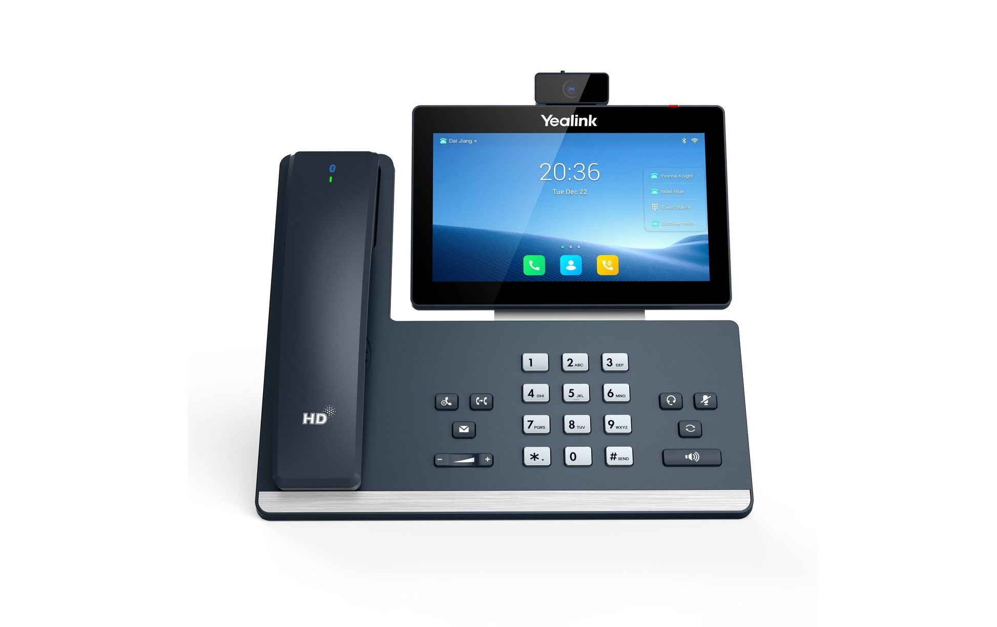 Yealink T58W Pro – WLAN-Telefon (Handgerät), mit Kamera, Grau