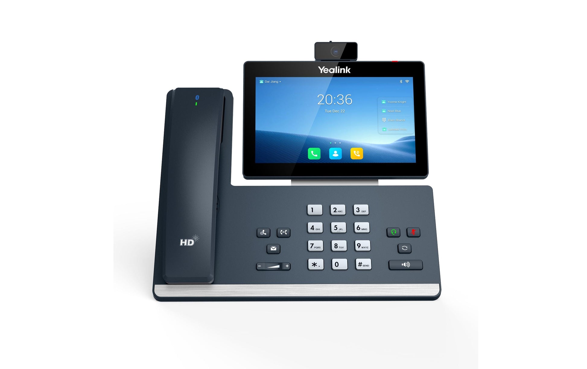 Yealink T58W Pro – WLAN-Telefon (Handgerät), mit Kamera, Grau