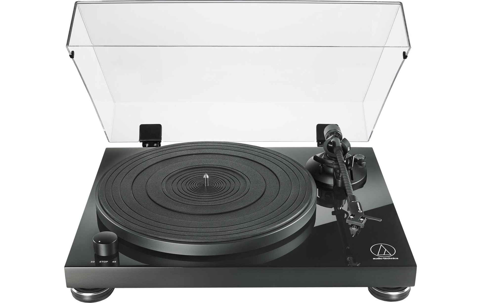 Audio-Technica AT-LPW50PB – Plattenspieler – Riemenantrieb, Phono-Vorverstärker, 33⅓/45 U/min – Schwarz